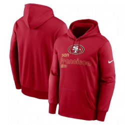 Men Nike Scarlet San Francisco 49Ers Performance Pullover Hoodie