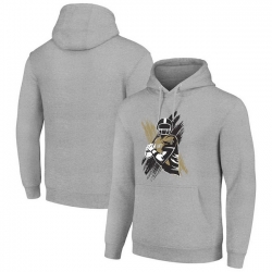 Men Starter Heather Gray New Orleans Saints Player X Fleece Pullover Hoodie