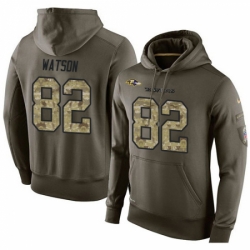 NFL Nike Baltimore Ravens 82 Benjamin Watson Green Salute To Service Mens Pullover Hoodie