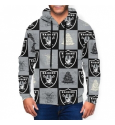 Raiders Team Ugly Christmas Mens Zip Hooded Sweatshirt