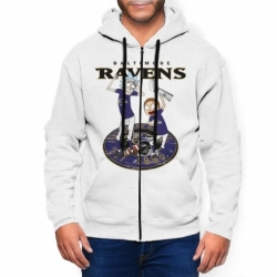 Raven Mens Zip Hooded Sweatshirt