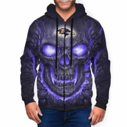 Ravens Mens Zip Hooded Sweatshirt 2