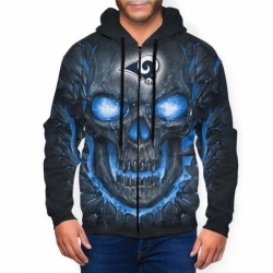 Skull Lava Rams Mens Zip Hooded Sweatshirt2