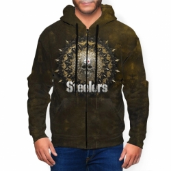 Steelers Mens Zip Hooded Sweatshirt