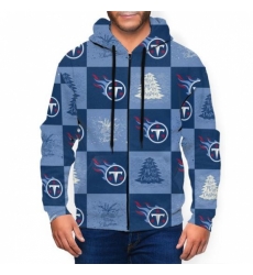 Titans Team Ugly Christmas Mens Zip Hooded Sweatshirt