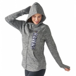 NFL Baltimore Ravens G III 4Her by Carl Banks Womens Recovery Full Zip Hoodie Gray