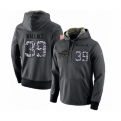 Football Mens Buffalo Bills 39 Levi Wallace Stitched Black Anthracite Salute to Service Player Performance Hoodie