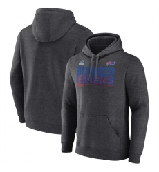 Men Buffalo Bills Charcoal 2024 Playoffs Pullover Hoodie