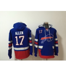 Men Nike Buffalo Bills Josh Allen 17 NFL Winter Thick Hoodie