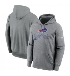 Men Nike Heather Gray Buffalo Bills Performance Pullover Hoodie