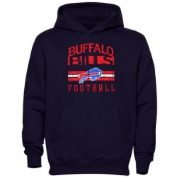 NFL Buffalo Bills Pregame Pullover Hoodie Navy Blue