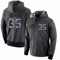 NFL Mens Nike Buffalo Bills 35 Mike Tolbert Stitched Black Anthracite Salute to Service Player Performance Hoodie