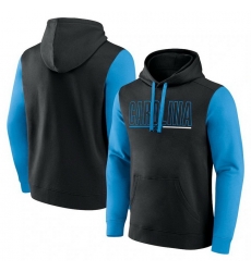 Men Blue Carolina Panthers Outline Pullover Hoodie