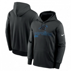 Men Nike Black Carolina Panthers Performance Pullover Hoodie