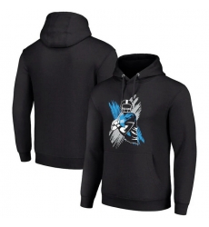 Men Starter Black Carolina Panthers Player X Fleece Pullover Hoodie