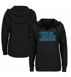 NFL Carolina Panthers Majestic Womens Self Determination Pullover Hoodie Black