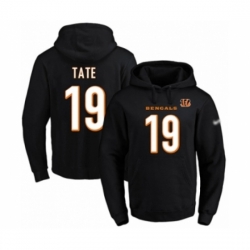 Football Mens Cincinnati Bengals 19 Auden Tate Black Name Number Pullover Hoodie