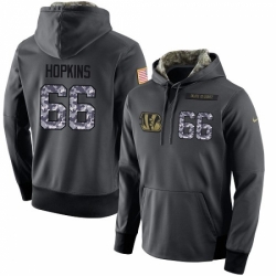 NFL Mens Nike Cincinnati Bengals 66 Trey Hopkins Stitched Black Anthracite Salute to Service Player Performance Hoodie