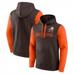 Men Fanatics Brown Cleveland Browns Fleece Pullover Hoodie