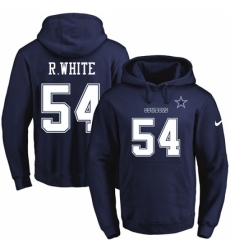 NFL Mens Nike Dallas Cowboys 54 Randy White Navy Blue Name Number Pullover Hoodie