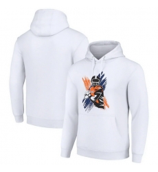 Men Starter White Denver Broncos Player X Fleece Pullover Hoodie