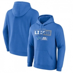 Men Detroit Lions Blue X Bud Light Pullover Hoodie