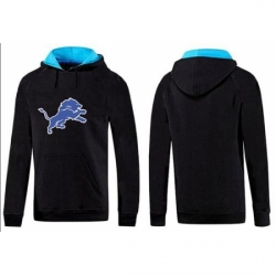 NFL Mens Nike Detroit Lions Logo Pullover Hoodie BlackBlue