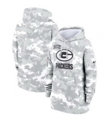 Women Green Bay Packers 2024 Arctic Camo Salute To Service Club Fleece Pullover Hoodie