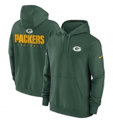 Men Green Bay Packers Green Sideline Club Fleece Pullover Hoodie