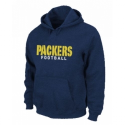 NFL Mens Nike Green Bay Packers Font Pullover Hoodie Blue