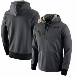 NFL Mens Houston Texans Nike Anthracite Salute to Service Player Performance Hoodie