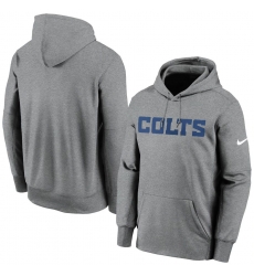 Men Indianapolis Colts Nike Fan Gear Wordmark Performance Pullover Hoodie Heathered Charcoal