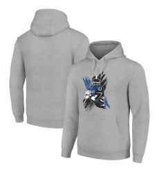 Men Starter Heather Gray Indianapolis Colts Player X Fleece Pullover Hoodie