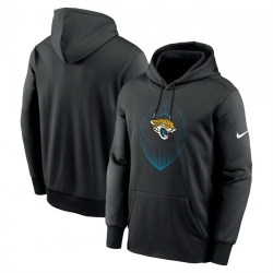 Men Jacksonville Jaguars Black Icon Performance Pullover Hoodie