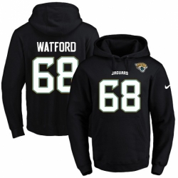 NFL Mens Nike Jacksonville Jaguars 68 Earl Watford Black Name Number Pullover Hoodie