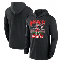 Men Kansas City Chiefs Black Performance Pullover Hoodie