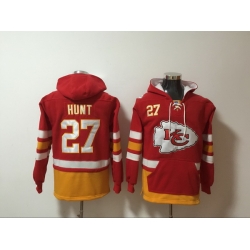 Men Nike Kansas City Chiefs Kareem Hunt 27 NFL Winter Thick Hoodie