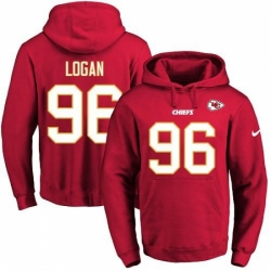 NFL Mens Nike Kansas City Chiefs 96 Bennie Logan Red Name Number Pullover Hoodie