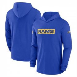 Men Los Angeles Rams Royal Sideline Performance Hoodie