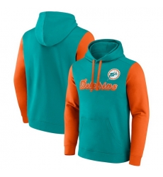 Men Fanatics Aqua Miami Dolphins Fleece Pullover Hoodie