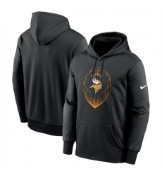 Men Minnesota Vikings Black Icon Performance Pullover Hoodie