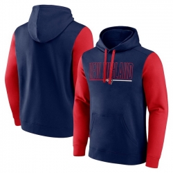 Men Red New England Patriots Outline Pullover Hoodie