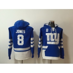 Men Nike New York Giants Daniel Jones 8 NFL Winter Thick Hoodie