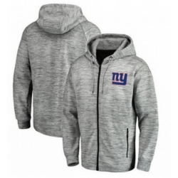 NFL New York Giants Pro Line by Fanatics Branded Space Dye Performance Full Zip Hoodie Heathered Gray