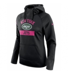 NFL New York Jets Nike Womens Breast Cancer Awareness Circuit Performance Pullover Hoodie Black