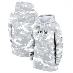 Women New York Jets 2024 Arctic Camo Salute To Service Club Fleece Pullover Hoodie