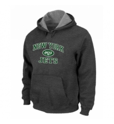 NFL Mens Nike New York Jets Heart Soul Pullover Hoodie Dark Grey