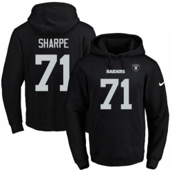 NFL Mens Nike Oakland Raiders 71 David Sharpe Black Name Number Pullover Hoodie