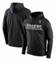 NFL Mens Oakland Raiders Nike Black Sideline Circuit Pullover Performance Hoodie