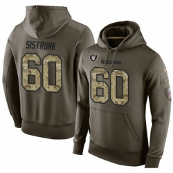 NFL Nike Oakland Raiders 60 Otis Sistrunk Green Salute To Service Mens Pullover Hoodie